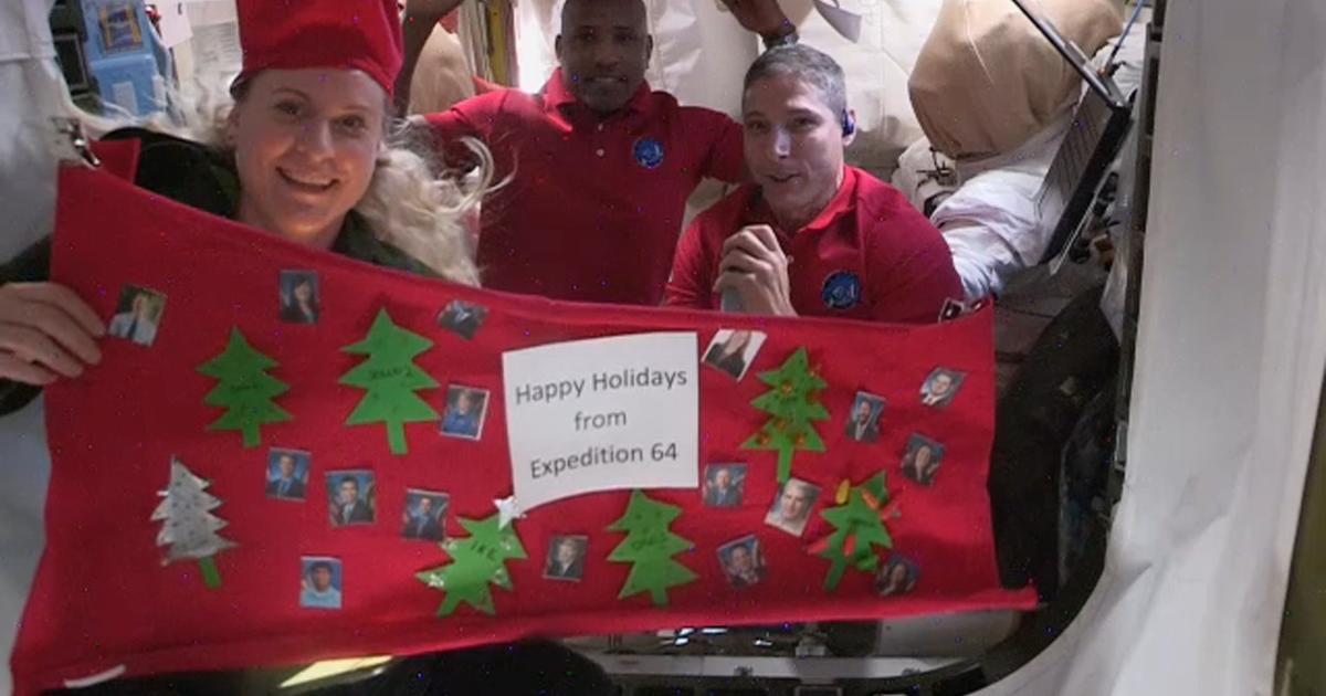 Astronauts send a Christmas message of hope to Earth from the International Space Station