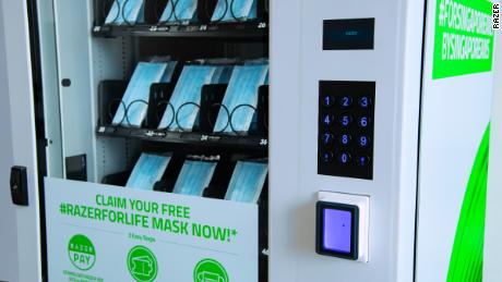 Razer uses vending machines to offer millions of free face masks in Singapore