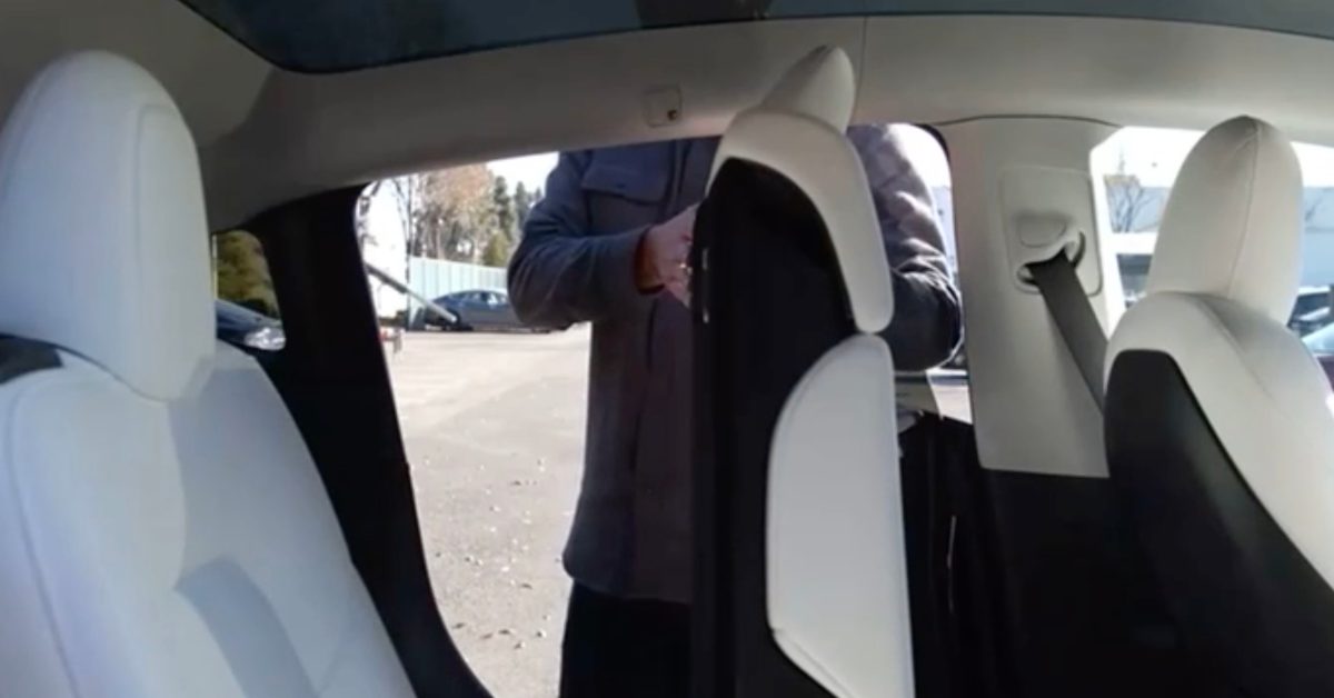 Tesla released a video of the third row of the Model Y but doesn't show a person sitting in it
